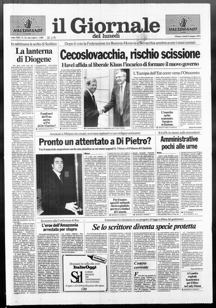 Il giornale del lunedi